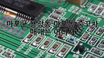 마포구 용강동, 마포동 중고차 매매는 어디서?