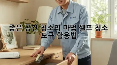 좁은 공간 청소의 마법: 셀프 청소 도구 활용법! ✨